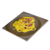 Spaghetti carbonara-Keramik Fliese (Seite)