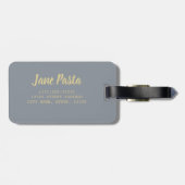 Spaghetti Carbonara Pasta mit Bacon und Parmesan Gepäckanhänger (Rückseite horizontal)