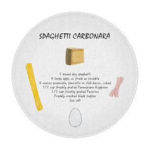 Spaghetti Carbonara Schneidebrett