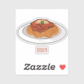 Spaghetti-Cartoon-Abbildung Aufkleber (Blatt)