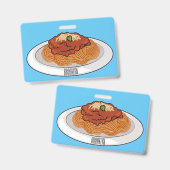 Spaghetti-Cartoon-Abbildung Ausweis (Vorder- & Rückseite)