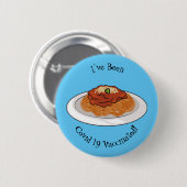 Spaghetti-Cartoon-Abbildung Button (Vorne & Hinten)