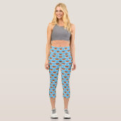 Spaghetti-Cartoon-Abbildung Capri Leggings (Vorderseite)