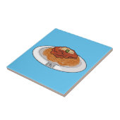 Spaghetti-Cartoon-Abbildung Fliese (Seite)