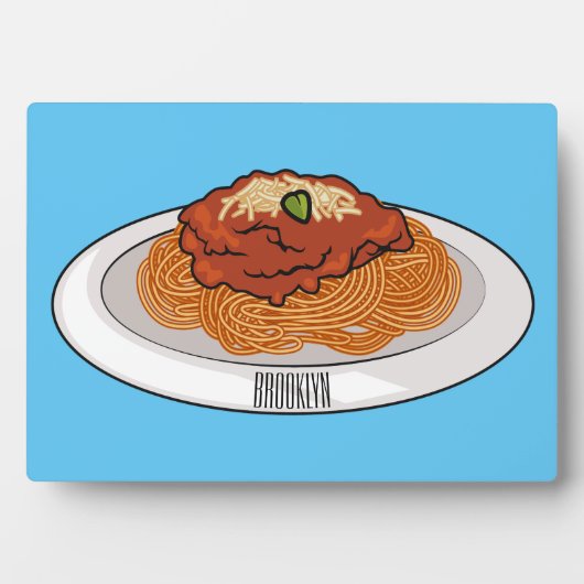 Spaghetti-Cartoon-Abbildung Fotoplatte (Vorderseite)