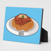 Spaghetti-Cartoon-Abbildung Fotoplatte (Seite)