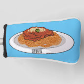 Spaghetti-Cartoon-Abbildung Golf Headcover (Vorderseite)