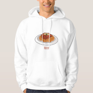 Spaghetti-Cartoon-Abbildung Hoodie