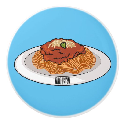 Spaghetti-Cartoon-Abbildung Keramikknauf (Vorderseite)