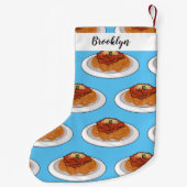 Spaghetti-Cartoon-Abbildung Kleiner Weihnachtsstrumpf (Rückseite)