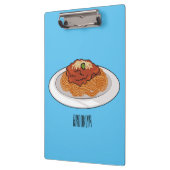 Spaghetti-Cartoon-Abbildung Klemmbrett (Links)