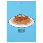 Spaghetti-Cartoon-Abbildung Klemmbrett (Rückseite)