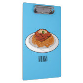 Spaghetti-Cartoon-Abbildung Klemmbrett (Rechts)