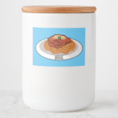 Spaghetti-Cartoon-Abbildung Lebensmitteletikett (Vorderseite)