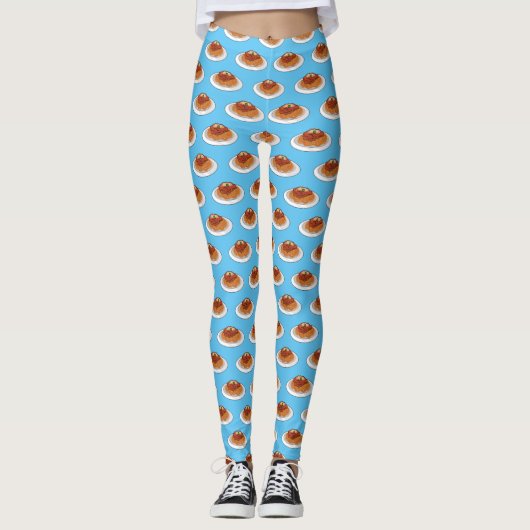 Spaghetti-Cartoon-Abbildung Leggings (Vorderseite)