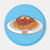 Spaghetti-Cartoon-Abbildung Magnet (Vorne)