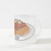 Spaghetti-Cartoon-Abbildung Mattglastasse (VorderseiteRechts)