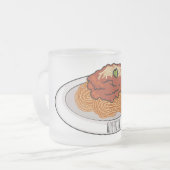 Spaghetti-Cartoon-Abbildung Mattglastasse (Vorderseite Links)