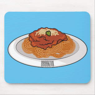 Spaghetti-Cartoon-Abbildung Mousepad