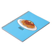 Spaghetti-Cartoon-Abbildung Notizblock (Linke Seite)