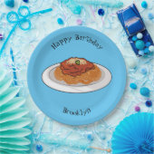 Spaghetti-Cartoon-Abbildung Pappteller (Party)