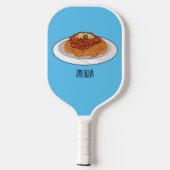 Spaghetti-Cartoon-Abbildung Pickleball Schläger (Rückseite)