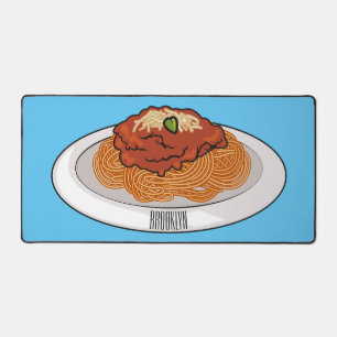 Spaghetti-Cartoon-Abbildung Schreibtischunterlage