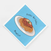 Spaghetti-Cartoon-Abbildung Serviette (Ecke)