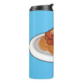 Spaghetti-Cartoon-Abbildung Thermosbecher (Nach links gedreht)