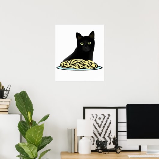 Spaghetti Cat Poster (Heimbüro)