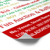 Spaghetti Dinner Fundraiser Veranstaltung Poster (Ecke)