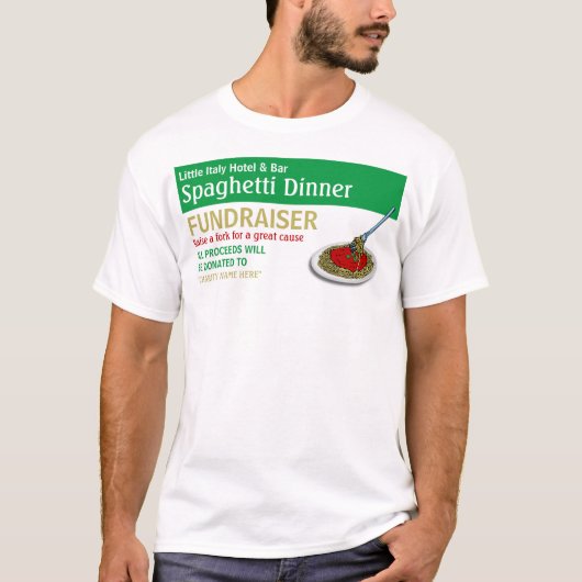 Spaghetti Dinner Fundraiser Veranstaltung T-Shirt (Vorderseite)