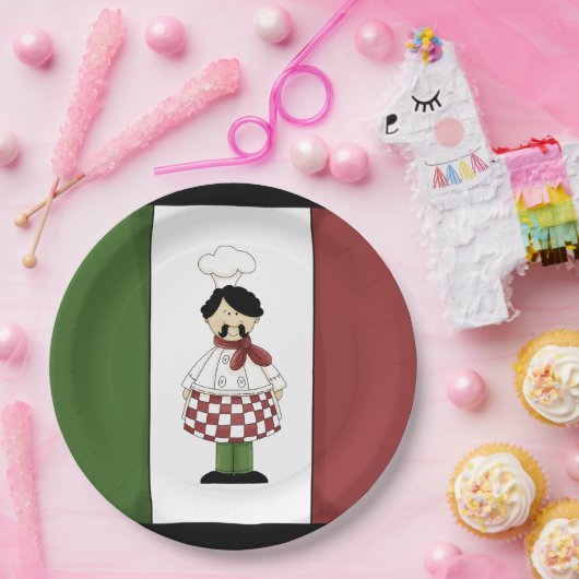 Spaghetti Dinner Italienische Koch Papier Teller (Party)