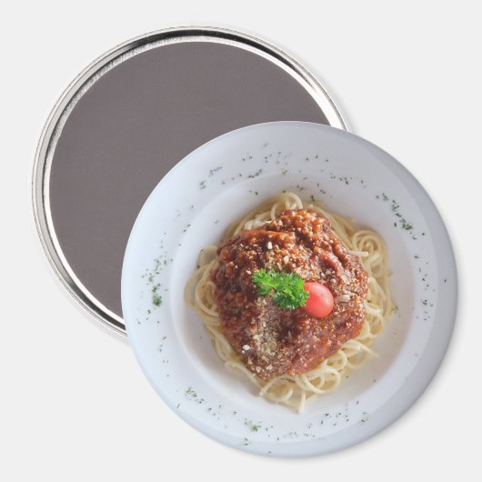Spaghetti Dinner Plata Kühlschrank Magnet (Vorderseite/Rückseite)
