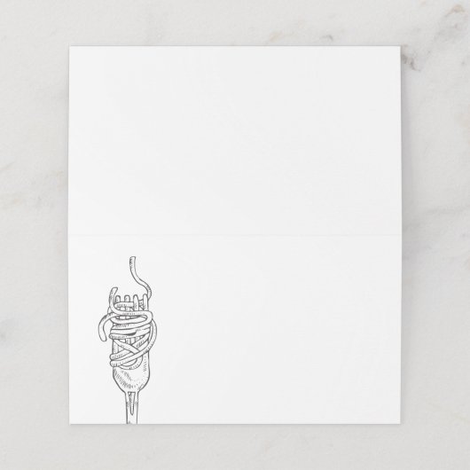 Spaghetti Dinner Platzkarte (Außenseite Aufgefaltet)