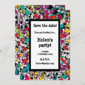 Spaghetti-Dreieck-Save the Date-Karte Save The Date (Vorne/Hinten)