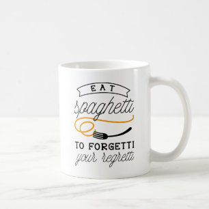 Spaghetti essen kaffeetasse