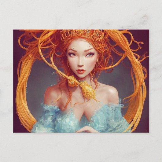 Spaghetti Goddess Postkarte (Vorderseite)