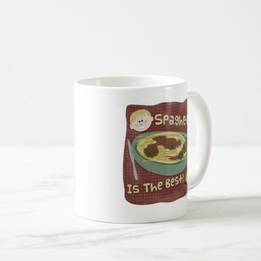 Spaghetti ist die Beste! Kaffeetasse (VorderseiteRechts)