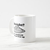 Spaghetti ist Gay Kaffeetasse (Vorderseite Links)