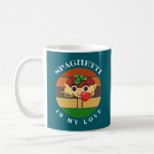 Spaghetti ist meine Liebe, Funny Spaghetti Valenti Kaffeetasse (Links)