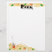 Spaghetti italienische Pasta-Dinner-Menü Kopfende (Vorne/Hinten)