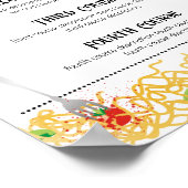Spaghetti italienische Pasta Dinner Party Catering Poster (Ecke)