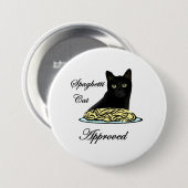 Spaghetti-Katze genehmigt Button (Vorne & Hinten)