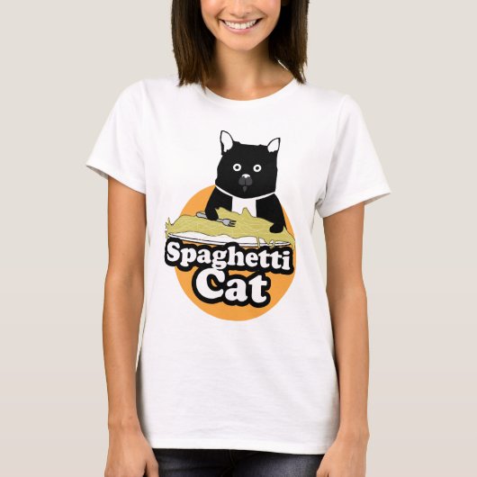 Spaghetti-Katze T-Shirt (Vorderseite)
