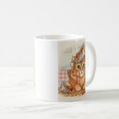 Spaghetti Kitty, Orange, Coffee Mug Kaffeetasse (VorderseiteRechts)