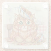 Spaghetti Kitty, Orange, Glasuntersetzer (Rückseite)