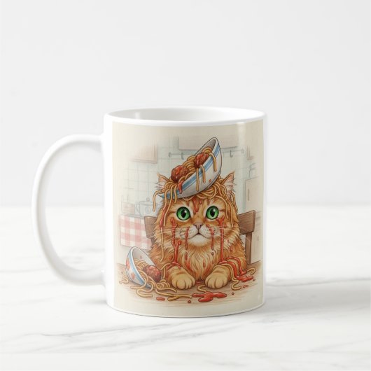 Spaghetti Kitty, Orange, Kaffeetasse (Links)