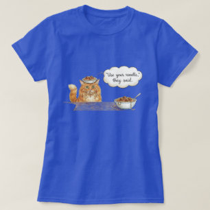 Spaghetti Kitty, Orange, T-Shirt