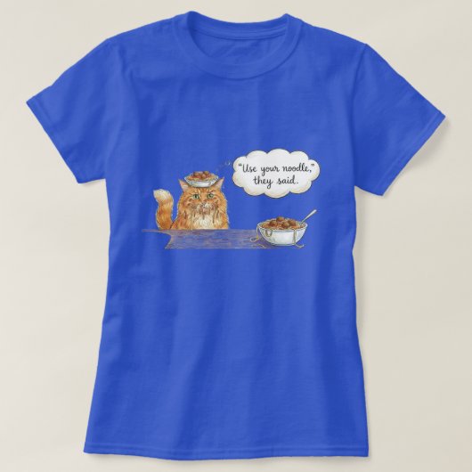 Spaghetti Kitty, Orange, T-Shirt (Design vorne)